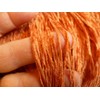 Fingering Weight Pumpkin Orange Rust 100% Rayon Chenille Yarn