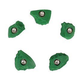 Atomik Rock Climbing Holds Set of 5 Bolt-On Limestone Steep Wall Footholds in Green
