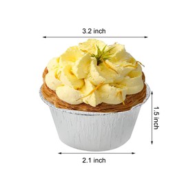 300 Pack Aluminum Foil Ramekin, Disposable Ramekins Standard Size Perfect Baking Cups for Souffle & Creme Brulee Baking Cups Foil Baking Cups