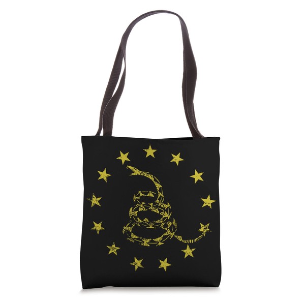 Gadsden Flag, Snake Symbol, Betsy Ross Flag, Patriotic Tote Bag