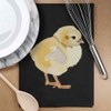 Azeeda 'Easter Chick' Black Cotton Tea Towel/Dish Cloth (TW00046470)