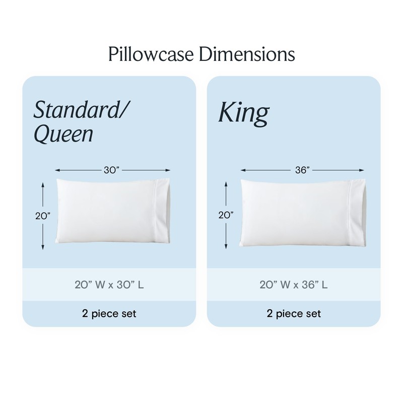 LuxClub Collection Pillowcases 2 Pack - Wrinkle Free Cooling Pillow