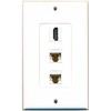 RiteAV - 1 Port HDMI 2 Port Cat6 Ethernet Decorative