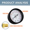 Innfeeltech 1 Pcs 40mm Well Pump Pressure Gauge BSP 1/8"