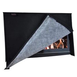 BroilPro Accessories Outdoor 75" -78" TV Set Cover,Scratch Resistant Liner Protect LED Screen Best-Compatible with Standard Mounts and Stands (Black)