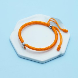 LAMIBEE Bracelet For A Cause, Awareness Ribbon Bangle Bracelets, Wristbands Get Well Soon, Protection Surfer String Bracelet for Men, Women Boho Amulet Style (Orange Awareness)