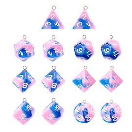 Cheriswelry - Colgantes de dados 3D de acrílico, coloridos y opacos, con hallazgos de hierro platino, bonito adorno colgante para manualidades, aretes, llaveros, pulseras, suministros de fabricación