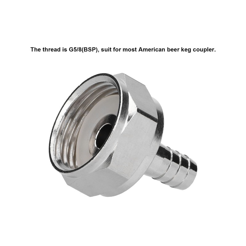 Stainless Steel Beer Keg Coupler Connector Fitting Beer Line Connector
