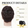 WKCT Messy Bun Hair Pieces for Women, Wavy Claw Clip