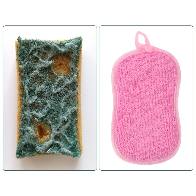 sourcing map Multipurpose Kitchen Dish Sponge Scrubber, 5 Pcs Non