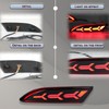 GEEGEETOP Full Lens LED Rear Reflector Bumper Fog Light Assembly