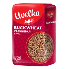 Uvelka Buckwheat Groats Extra, 2x1500 gr (6.6 pounds total) + Ground Black Pepper for Free