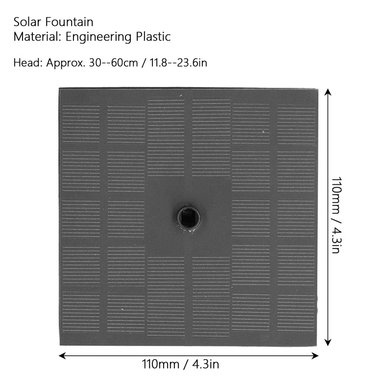 Solar Fountain Water Pump Automatic Floating Fountain Water Pump for