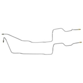 Inline Tube Compatible with 1998-02 Dodge Dakota, 2 & 4WD, Rear Drum, Rear Axle Brake Lines 2pc, OE Steel