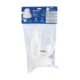 Foset Electric Shower Head - Instant Hot Water, 4 Temperature Settings, Hand Shower Head with 5 ft Hose Included (Model 49491)