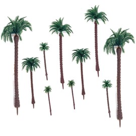 Pack of 10 Model Coconut Palms, Model Palm Trees, Palm Tree Model, Model Mini Landscape Palm Tree, Plastic Coconut Palms, Mini Model Palm Trees, for Model Railway Architecture Diorama DIY Landscape