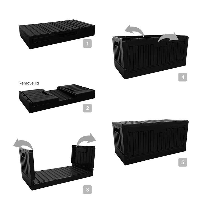 livinbox 45L Stackable Foldable bins for storage, Collapsible Storage Bins
