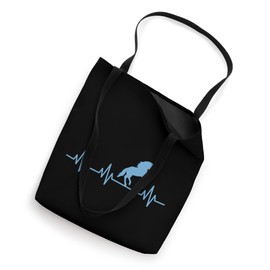 Horse Heartbeat Life Equestrian Heart EKG Pulse Tote Bag