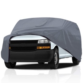 5 Layer Semi Custom Full Coverage Van Car Cover for 2013-2024 Ford Transit Van (148" Wheel Base) with Medium Roof, Breathable All Weather Protection Scratch, Dust, Snow Shield