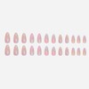 RikView Pink Press on Nails Medium Fake Nails with Flowers