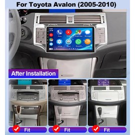 9 Inch Double Din Car Stereo for Toyota Avalon 2005-2010 Android 13 Touchscreen Car Radio Receiver Head Unit w/Carplay and Android Auto GPS Navi Bluetooth WiFi FM Mirror Link AHD Backup Camera, 2+32G