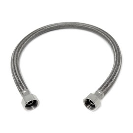 24 inch Braided PVC Water Supply Line 1/2 x 1/2 Female Nuts USED for Sinks PLS 60 0808