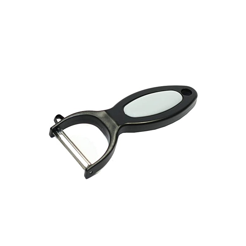 Chef Craft Classic Stainless Steel Black Handled Transverse Vegetable Peeler,