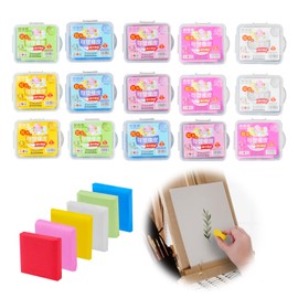 Pack of 15 Kneading Erasers, Eraser Soft Kneadable Erasers with Case, Sketching Art Kneading Rubber Eraser Eraser Art Eraser for Artists Colourful Drawing Painting School Supplies