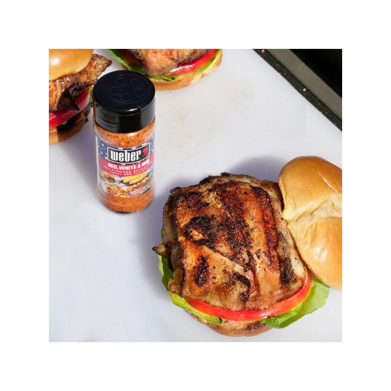 Weber Red, White & BBQ Seasoning, 3.8 Ounce Shaker