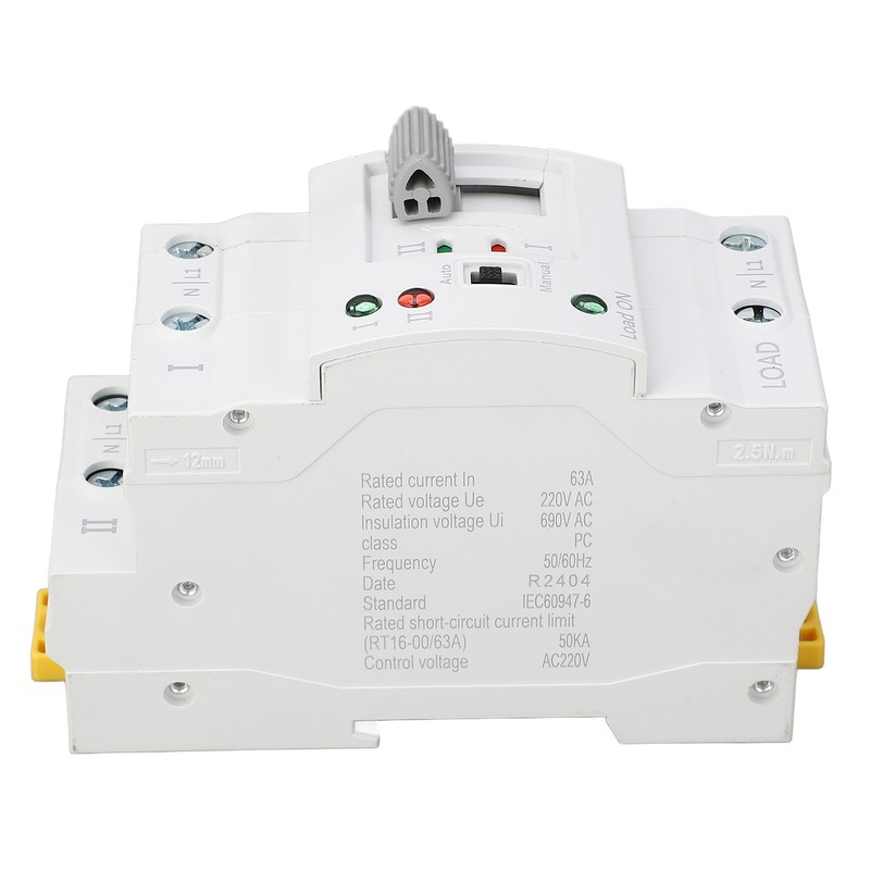Dual Power Automatic Transfer Switch 2P 63A Millisecond Switching Power