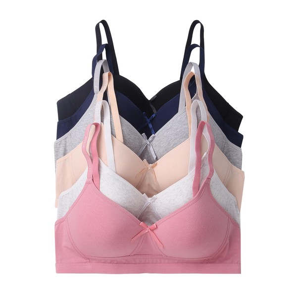 Women Bras 6 Pack of No Wire Free Bra B