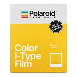 Polaroid Originals Now Viewfinder i-Type Instant Camera (Blue) Bundle with i-Type Films and Reusable Vintage Photo Accessory (3 Items)