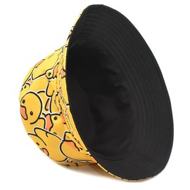 XYIYI Cute Yellow Rubber Duck Bucket Hat Beach Fisherman Hats for Women Men Teen Girls