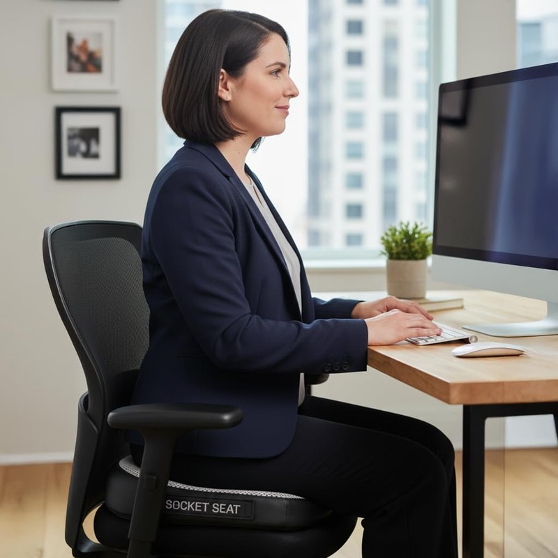 Aylio Socket Seat Cushion for Sit Bone and Back Pressure