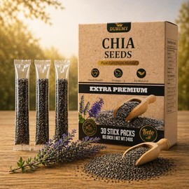 Chia Seeds Travel Packets , Chia Seeds single packets to go, chia seed individual packs, Fiber-Rich Superfood, Keto Friendly, chia seed small pack,Omega-3 Source,30ct(0.3 oz Single-Serve,8.4 oz Total)