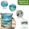 Beach Scenes Laundry Hamper, Oxford Cloth Boys Room Basket, 15.75x19.7in
