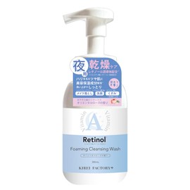 Kirei Factory Plus Retinol Derivative for Night Retinol Foam Cleansing, 10.1 fl oz (300 ml) (Large Capacity), Dry Care Before Sleeping, Cleansing & Double Facial Cleansing Necessary