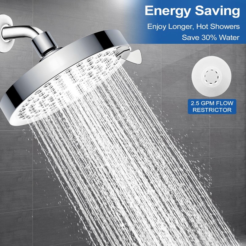 SOMDARHK High Pressure Shower Head: Rain Fixed Shower Heads with