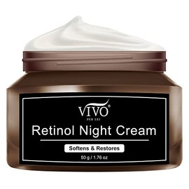 Vivo Per Lei Crema De Noche Con Retinol - Crema De Retinol Para El Rostro - Hidratante Antiedad Para Mujeres - 1.76 Oz.                               