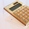 EXPUTRAN Acrylic Calculator with Stand, Battery and Solar Hybrid Powered