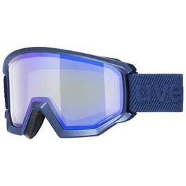 uvex Athletic FM Ski Goggles for Men and Women Filter Category 2 Anti-Fog Navy Matte / Blue Radar One Size