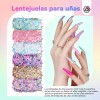 Saviland Polvo De Espejo Mágico Efecto Espejo Metálico 49pcs