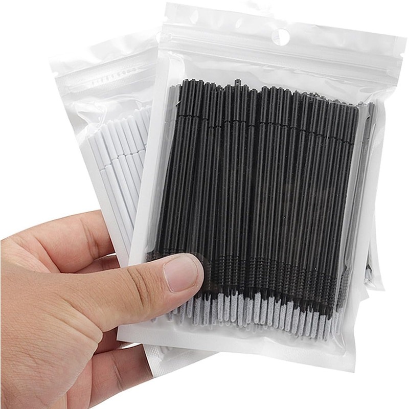 200 varillas de rímel para pestañas, hisopos desechables con microcepillos