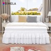 RIMELA Ruffle Bed Skirt White Full 14 Inch Drop, Elastic