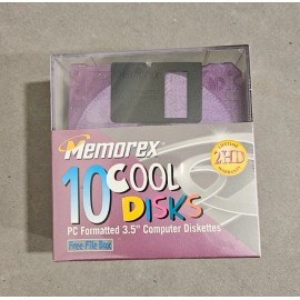 Memorex Cool Disks 3.5" Floppy Disks - New, Sealed Box of 10 PN# 3210-6000