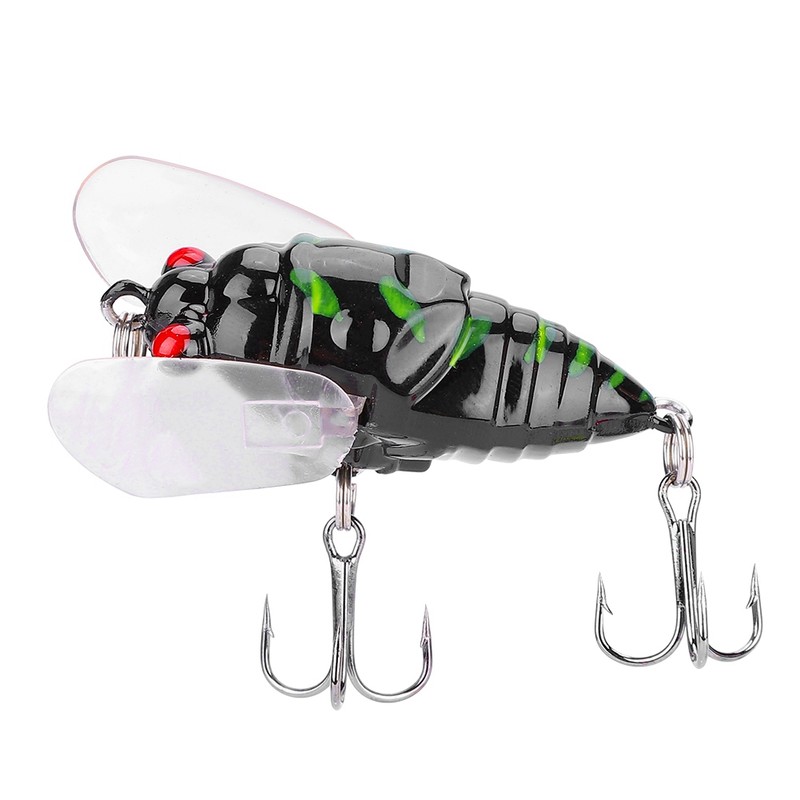8 Colors Colorful Soft Cicada Shape 5cm/6g Simulating Fish Lures