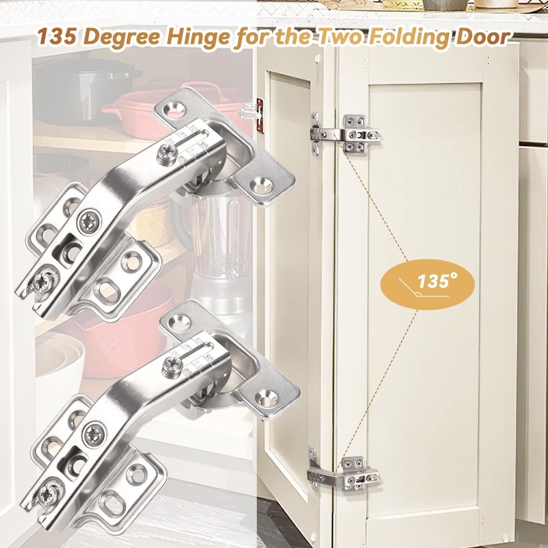 135 Degree Lazy Susan Hinge Full Overlay Concealed Corner Cabinet