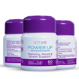 Intus Power Up – Ayurvedic Supplement for Focus and Concentration – Natural Formula for Cognitive Support – 60 Tablets