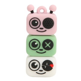 Flash Drive PVC Cartoon Bee Style USB 2.0 Standard Hot Swap Portable USB Memory Stick for Office Business Pink 32GB