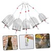 Mipcase 5pcs Small Stainless Steel Fishing Bait Trap Cage Durable